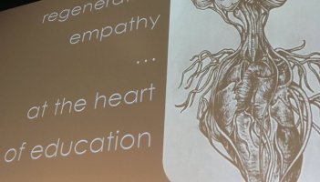 Ruha Benjamin delivering keynote at the 2017 Rowland Conference