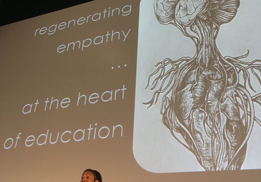 Ruha Benjamin delivering keynote at the 2017 Rowland Conference