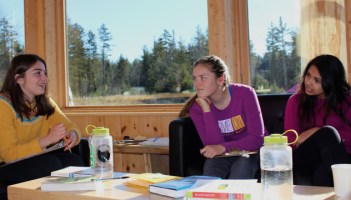 Students in discussion