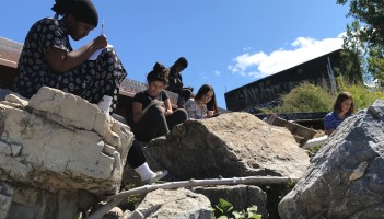 At the water’s edge, we journaled about our relationship with the lake...