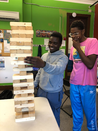 Playing a game in the classroom