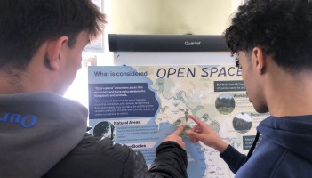 Looking at a Burlington map