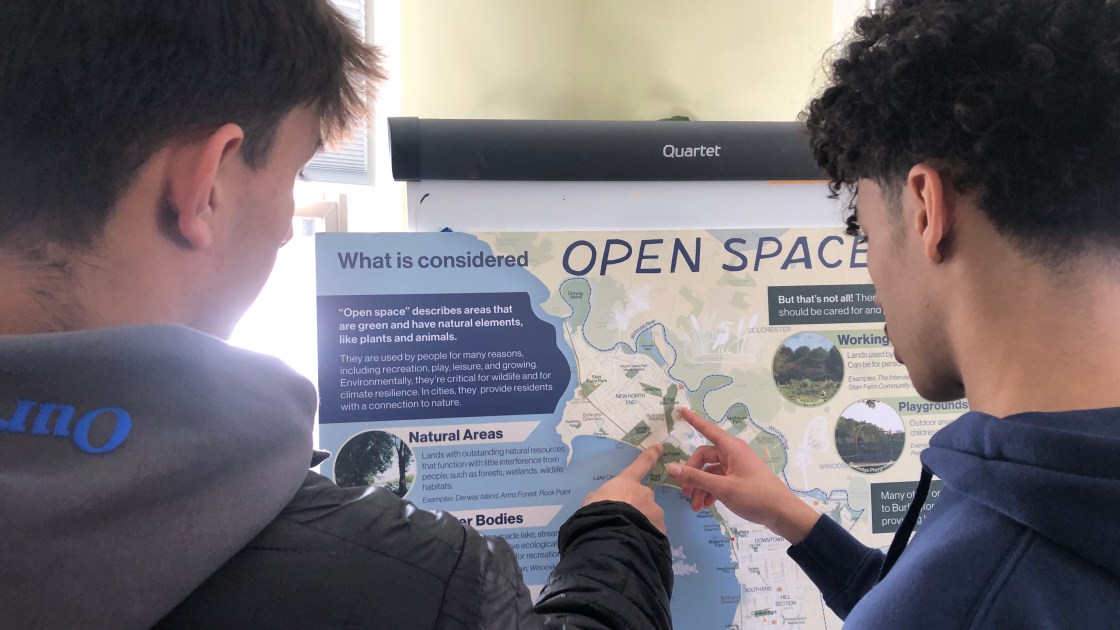 Looking at a Burlington map